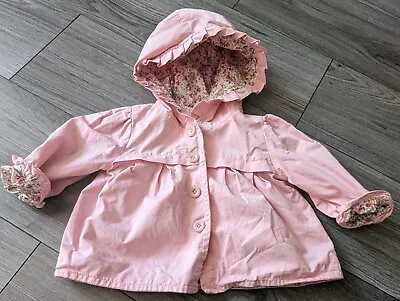 Buy Baby Pink Light Jacket With Hood 6-9 Months • 4.75£