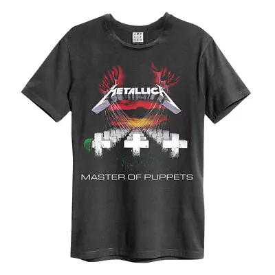 Buy Metallica Master Of Puppets Amplified Charcoal Large T-Shirt New • 22.99£