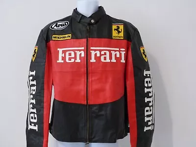Buy Ferrari Black And Red Leather Jacket XXL Mens Ladies Adults Racing Motorsport • 260£