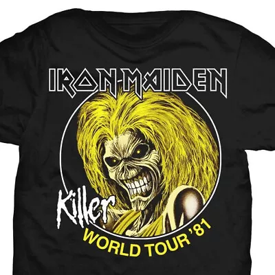 Buy Iron Maiden Unisex T-shirt: Killer World Tour 81 Size Large • 16£