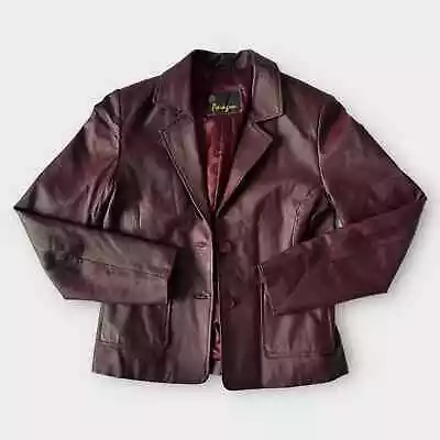 Buy Vintage Burgundy / Red Leather Jacket. Brand: Paragon. Size: UK 8. • 65£