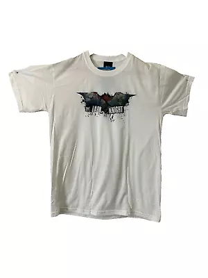 Buy NEW Batman The Dark Knight Stone Logo White T-shirt Size Xtra Large • 9.99£