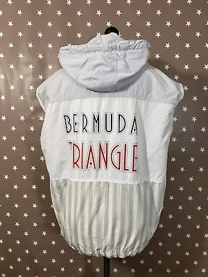 Buy Bermuda Triangle Vintage Waistcoat Sleeveless Hoodie Mens Size M Womens Size L • 27.99£