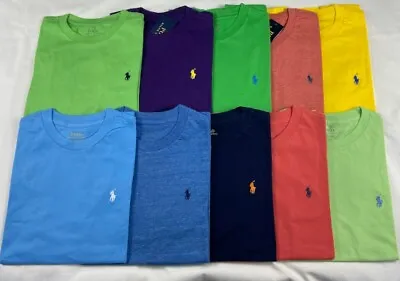 Buy Polo By Ralph Lauren Plain T Shirt Short Sleeve Crew Neck Kids Ages 2 To 16 • 9.99£