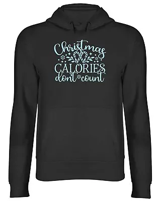Buy Christmas Calories Don't Count Cool Blue Xmas Mens Womens Hooded Top Hoodie Gift • 17.99£