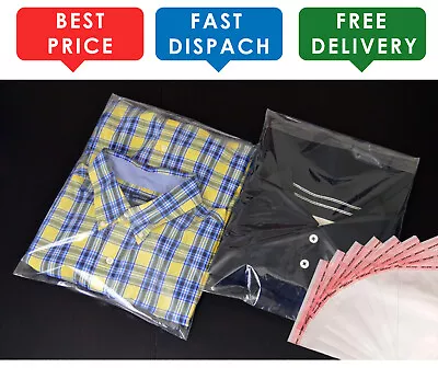 Buy T-shirt Packing Garment Clear Cellophane Plastic Bags Self Seal Adhesive Tape  • 63.99£