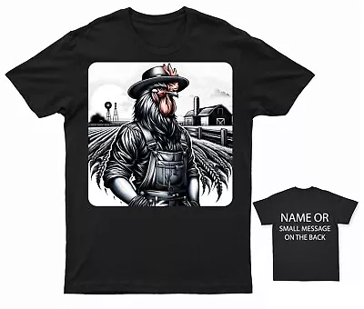 Buy Outlaw Rooster T-Shirt | Farm Rebel | Cool Country Life Tee • 12.95£