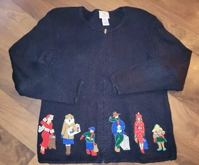 Buy Vintage Susan Bristol Ugly Tacky Christmas Shoppers Sweater Size Large • 17.72£