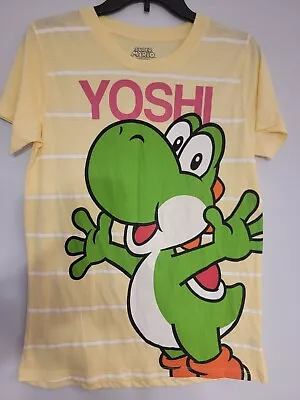 Buy Retro Yoshi Super Mario Womens Large T Shirt 2012 Yellow Super Clean Graphics  • 24.10£