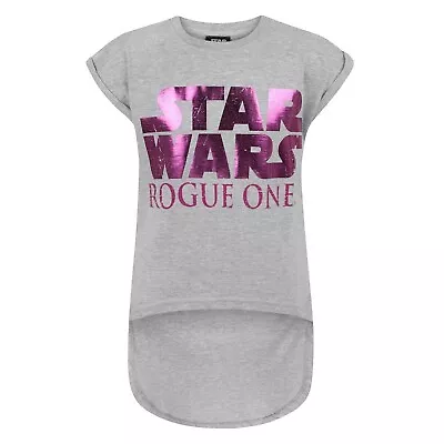 Buy Star Wars Girls Marl Short-Sleeved T-Shirt NS7209 • 14.06£