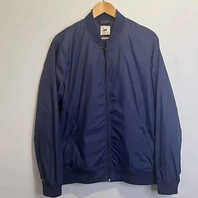Buy Lee H.D Light Weight Nylon Bomber Jacket Blue Men’s Size XL EST 1889 • 19.99£