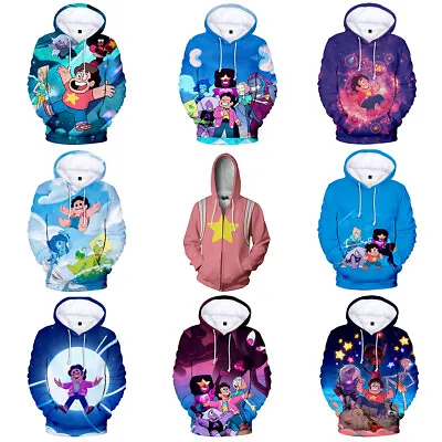 Buy Steven Universe 3D Hoodies Cosplay Steven Sweatshirt Garnet Jacket Coat Costumes • 13.80£