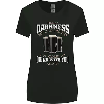Buy Hello Darkness My Old Friend Funny Guiness Womens Wider Cut T-Shirt • 9.99£