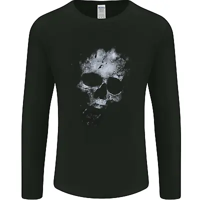 Buy Freaky Skull Biker Gothic Mens Long Sleeve T-Shirt • 12.99£