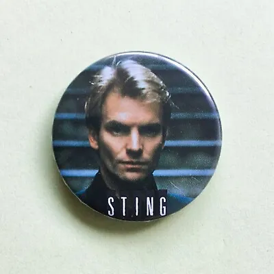 Buy Sting Button Badge – Genuine Vintage '80s Tour Merch From UK New Wave Legend! • 6.99£
