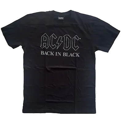 Buy ACDC 'Back In Black' OFFICIAL Black T-Shirt • 16.99£