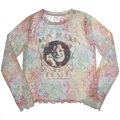 Buy Janis Joplin Pearl Long Sleeve Mesh Crop Top • 17.95£