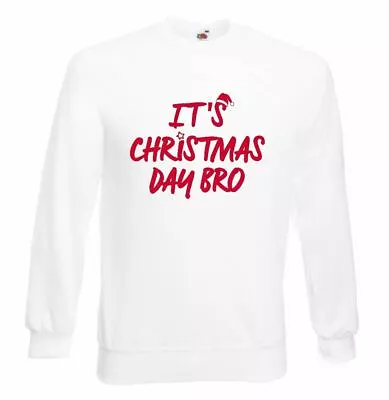 Buy Adults Its Christmas Day Bro Unisex White Christmas Jumper • 21.95£