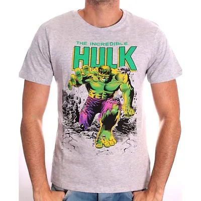 Buy Official - Marvel Comics The Incredible Hulk Grey T-shirt (brand New) • 18.99£