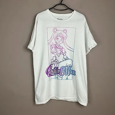 Buy Sailor Moon T Shirt Size Large White Toei Animation Tsukino Ugasi Anime  • 19.99£