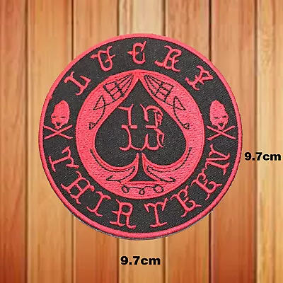Buy Lucky 13 Embroidered Patches Iron Or Sew On Motorbike Biker Logo Applique Badge • 2.99£