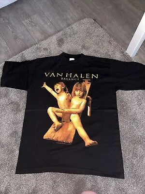 Buy  Van Halen 1995 European  Balance Tour T-shirt Black Size Large • 100£