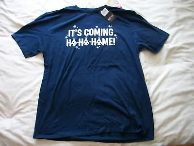 Buy MERCH Mens T Shirt 'It's Coming Ho Ho Home' 2XL, Unworn With Tags • 5£