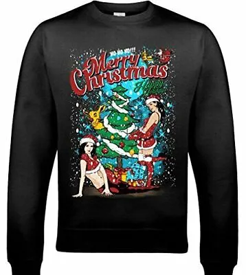 Buy Sexy Merry Christmas - Mens Funny Sweatshirt  Jumper Tree Rude Xmas Ugly Sweater • 20.99£