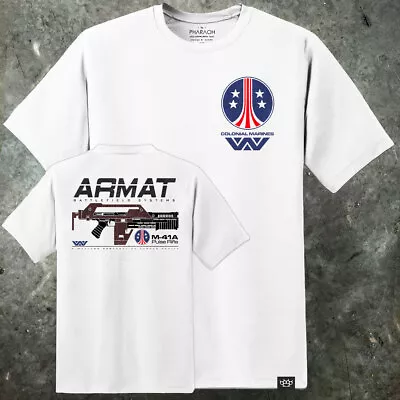Buy Aliens ARMAT T Shirt Xenomorph USCM Colonial Marines M41A Weyland Yutani Sulaco. • 22.99£