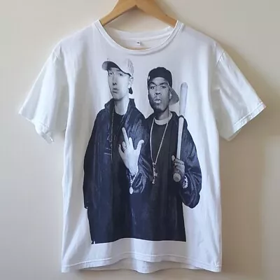 Buy Eminem 50 Cent Tshirt White Tee 2000s Vintage Marshall Mathers Rap Hip Hop • 10£