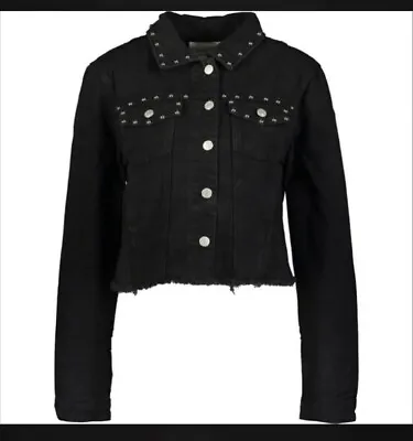 Buy HAILY'S Ladies Black Denim Jacket Size L No Tag New • 13.49£