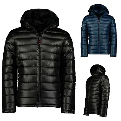 Buy Geographical Norway Men's Jacket Quilted Winter Jacket Between-Seasons Hood • 65.23£