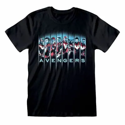 Buy Avengers Endgame Line-up Black T-Shirt • 9.95£