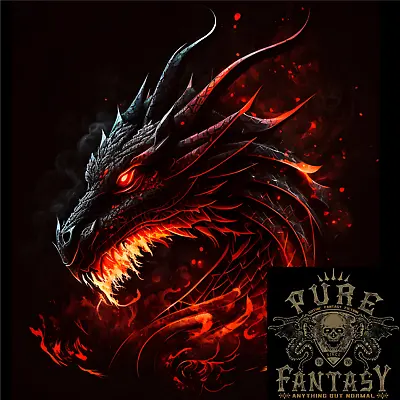 Buy A Fierce Dragon Fantasy Art Mens Cotton T-Shirt Tee Top • 10.98£