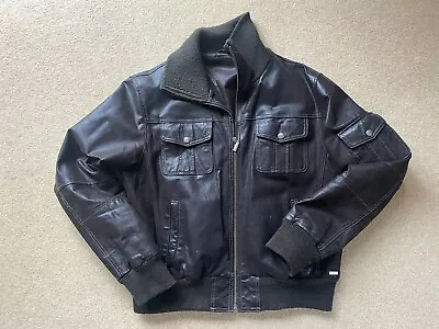 Buy Feraud Mens Leather Jacket - Dark Brown - Used - L • 27£