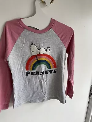 Buy Marks And Spencer Girls Peanuts T Shirt Aged 8-9 Years, Lovely Condition • 1.99£