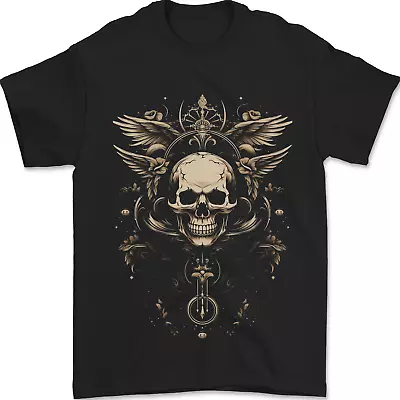Buy Cosmic Skull With Wings Mens T-Shirt 100% Cotton • 7.99£
