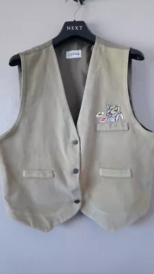 Buy Disney Rare Light Green Suede Feel Thumper Bambi  Waistcoat / Vest Size 16 1980' • 10£