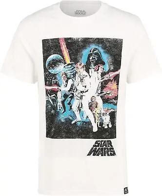 Buy Star Wars Classic New Hope Poster White Cotton T-Shirt By Re:Covered • 22.95£