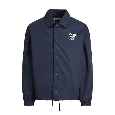 Buy Jack & Jones Mens Vibes Coach Jacket Button Fastening Long Sleeve Outwear • 23.99£