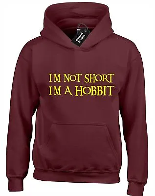 Buy Im Not Short Im A Hobbit Hoody Hoodie Movie Slogan Lotr Humour Geek Fantasy New • 16.99£