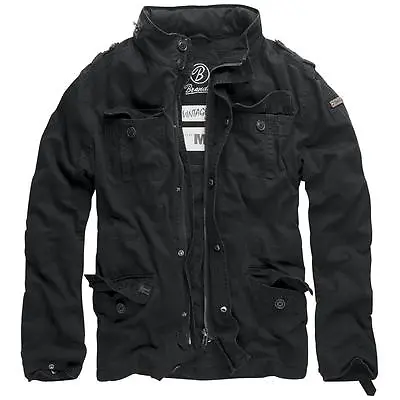 Buy Brandit Jacket Men's Jacket Military Half Season Britannia Jacket Black • 100.13£