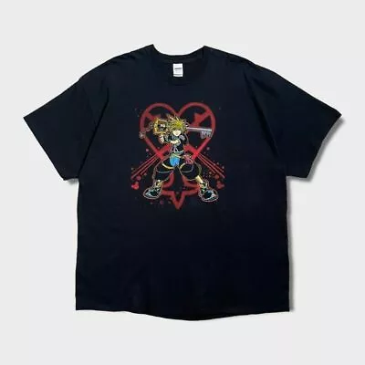 Buy Kingdom Hearts Game T-Shirt Sora Character Black Gildan Old Clothes • 157.08£
