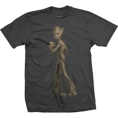 Buy Marvel Comics Official Avengers Infinity Teen Groot Mens Dark Grey T-Shirt Small • 9.95£