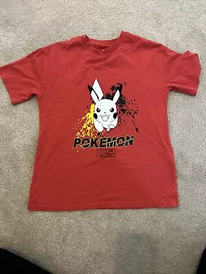 Buy M&S Boys Pokémon T Shirt Red 8-9 Years Pikachu READ DESCRIPTION • 0.99£