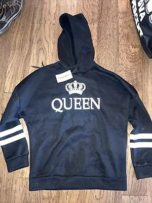 Buy Queen Rock Band Logo Lightweight  Pullover Hoodie XL SWEATSHIRT BLACK • 23.65£