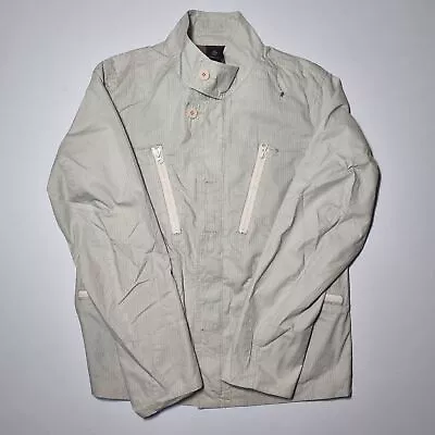 Buy Criminal Damage Lightweight Jacket Green Stripped Collared Mens XL • 17£