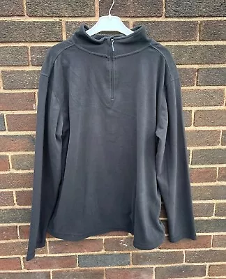 Buy Stedman Fleece Men’s Black Large Simple Half Zip Jumper Jacket Sweatshirt Sport • 9.99£