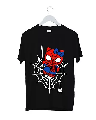 Buy Spiderman Hello Kitty T-Shirt Superhero Inspired Spider Girls Kawaii Cat Tee Top • 15.99£