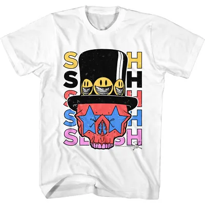 Buy Slash Colorful Skull With Top Hat Smilies Men's T Shirt Heavy Metal Music Merch • 39.89£